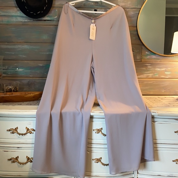 Jacques Vert ladies tuck wide chiffon pants NWT - Picture 4 of 6
